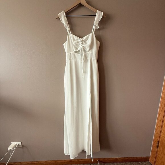Women's S Lulus The Way to Love White Ruffled Maxi Dress - Picture 3 of 11